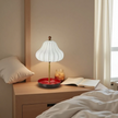 Artisanal Red Ceramic Table Lamp | Vintage Warm Light for Bedroom & Living Room