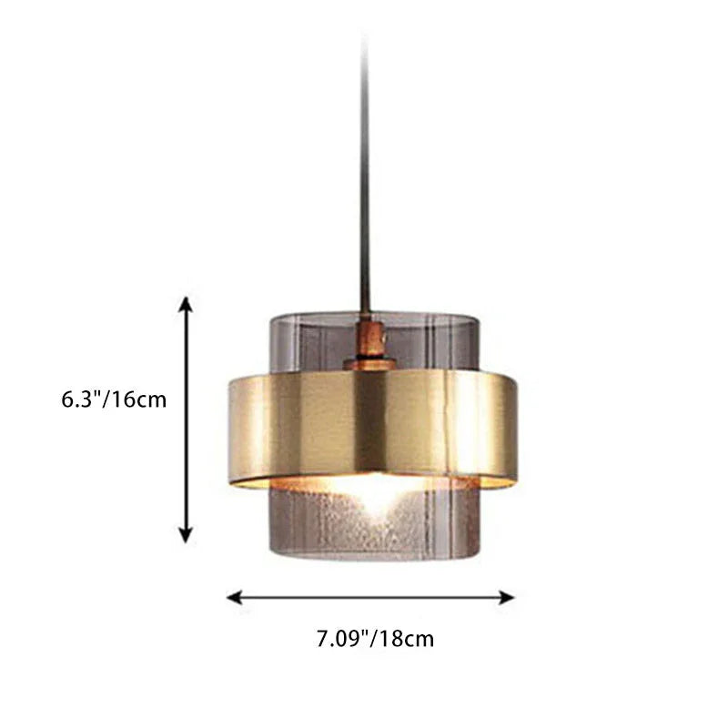 Round Ring Glass Pendant Light