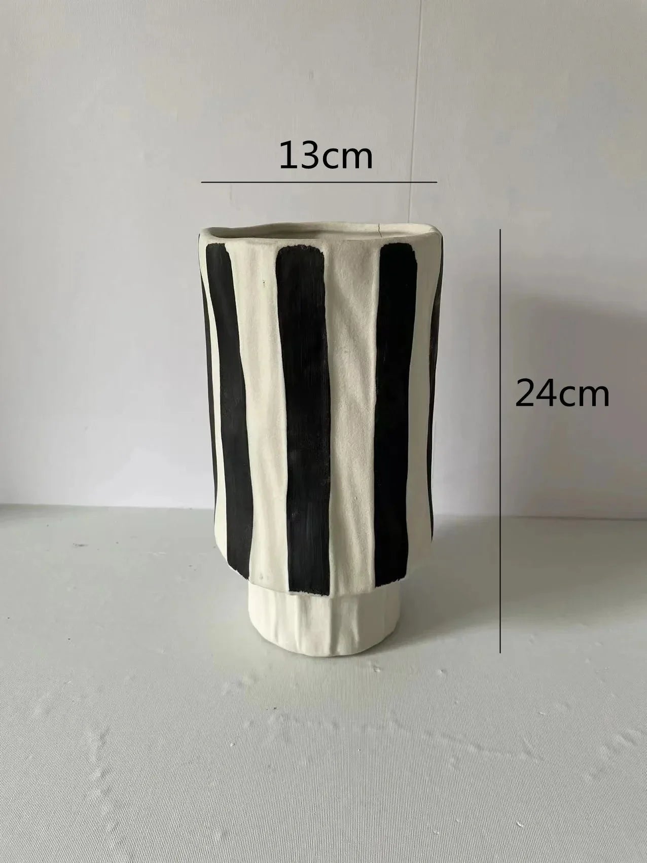 Vero Striped Ceramic Vase