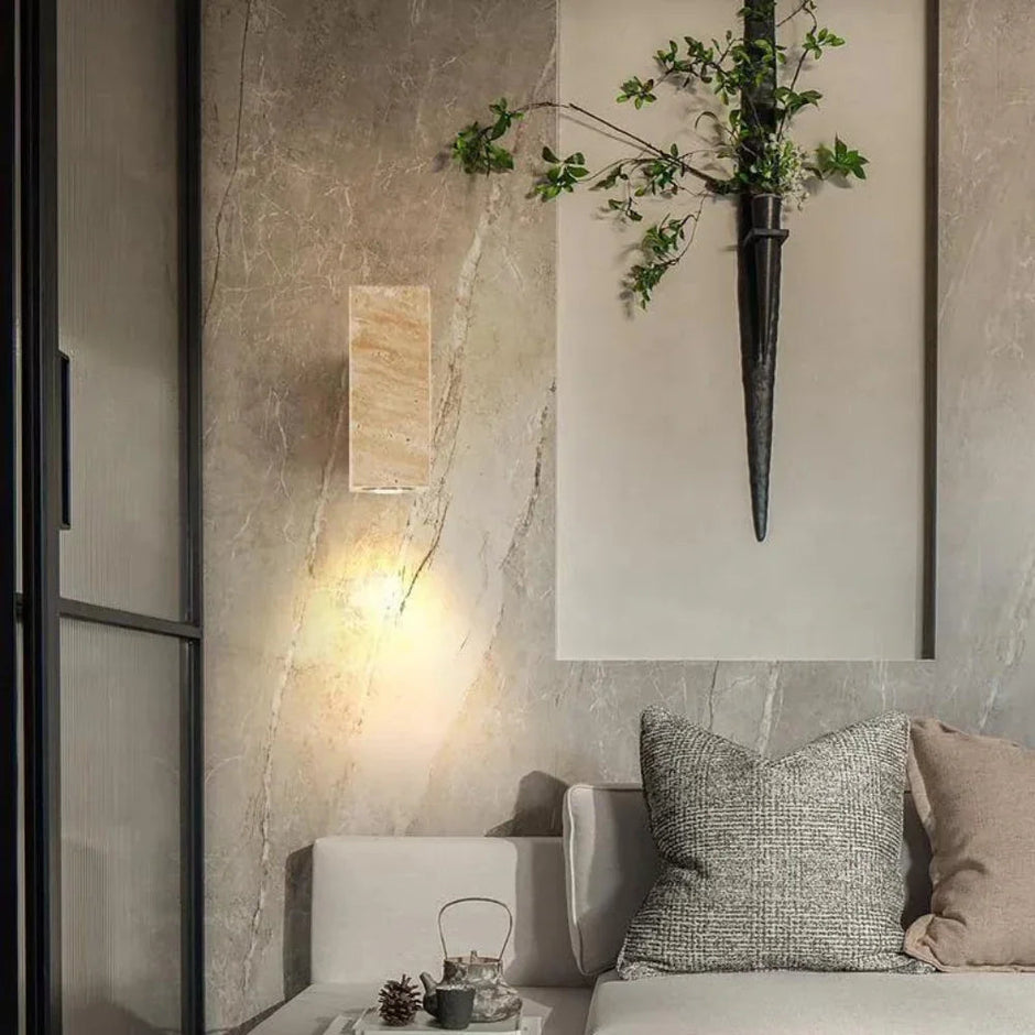 Tomoshibi Travertine Wall Lamp