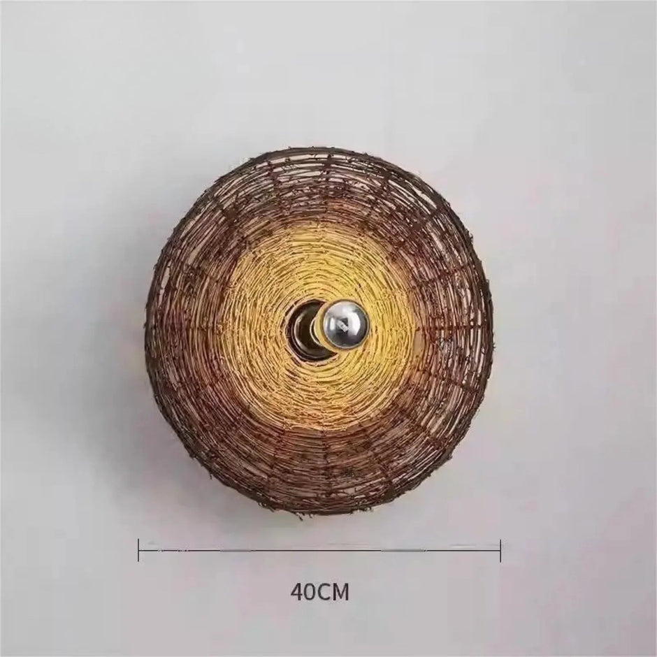 Finley Rattan Wall Lamp