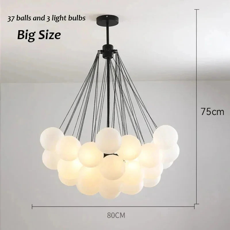 Karlene Frosted Ball Chandelier