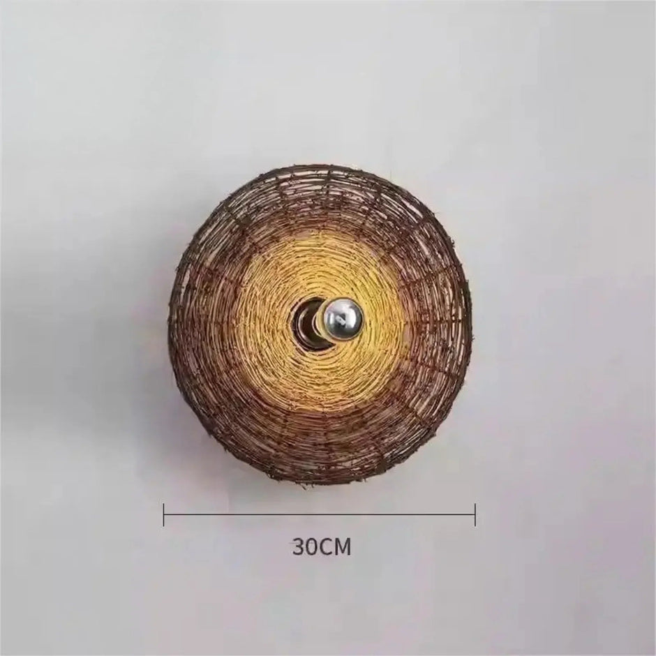 Finley Rattan Wall Lamp