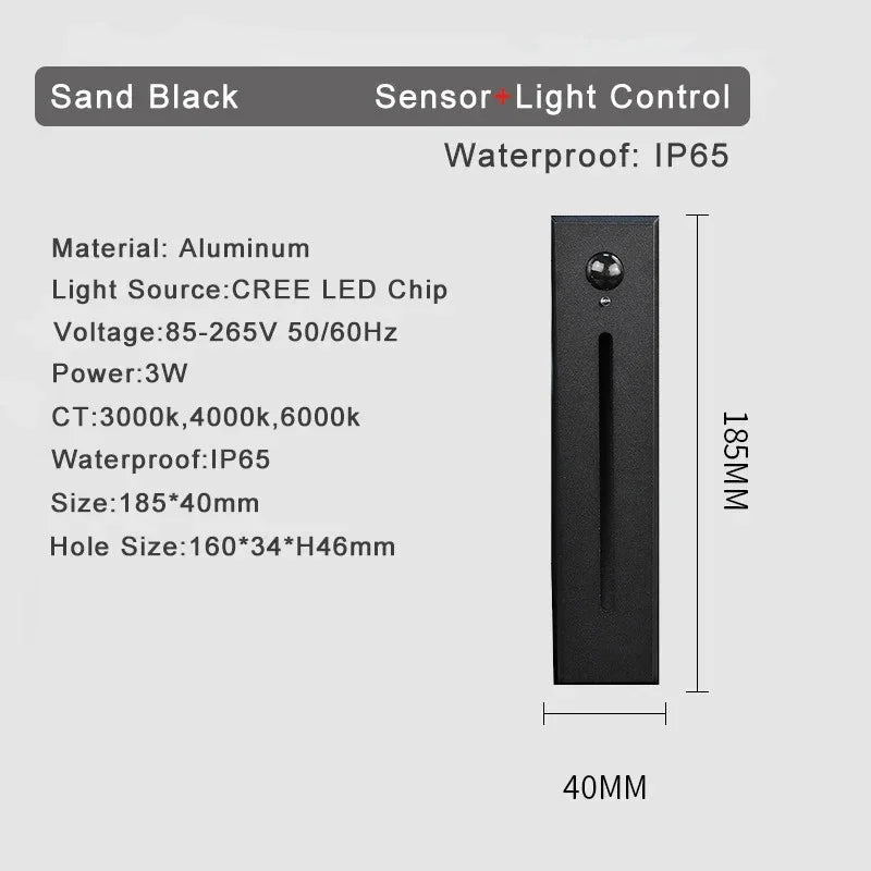 Shadee Motion Sensor Stair Wall Light