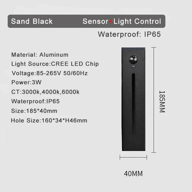 Shadee Motion Sensor Stair Wall Light