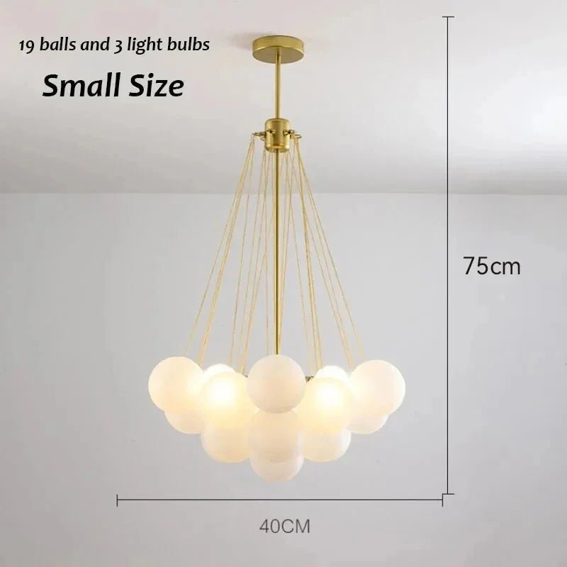 Karlene Frosted Ball Chandelier