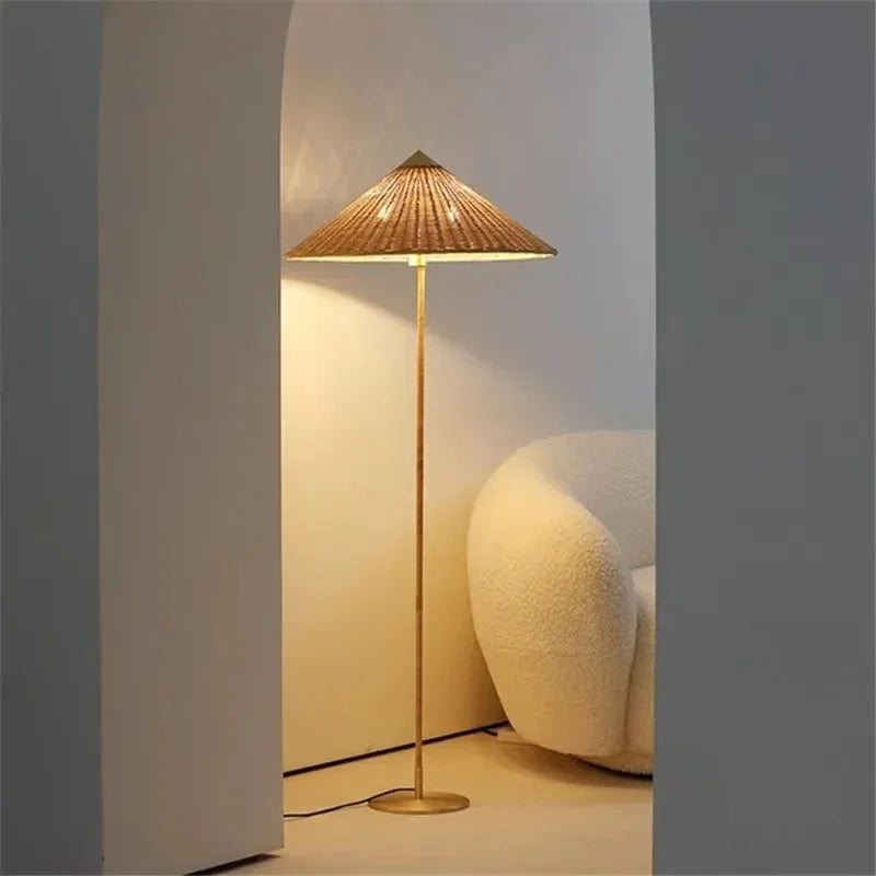 Akira Rattan Floor Lamp