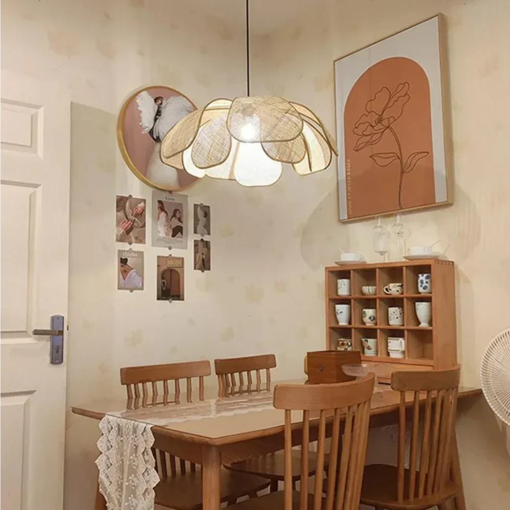 Florale Rattan Pendant