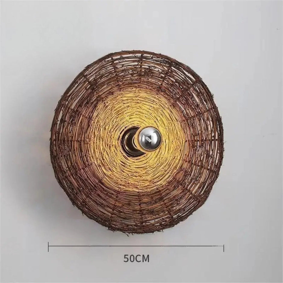 Finley Rattan Wall Lamp