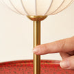 Artisanal Red Ceramic Table Lamp | Vintage Warm Light for Bedroom & Living Room