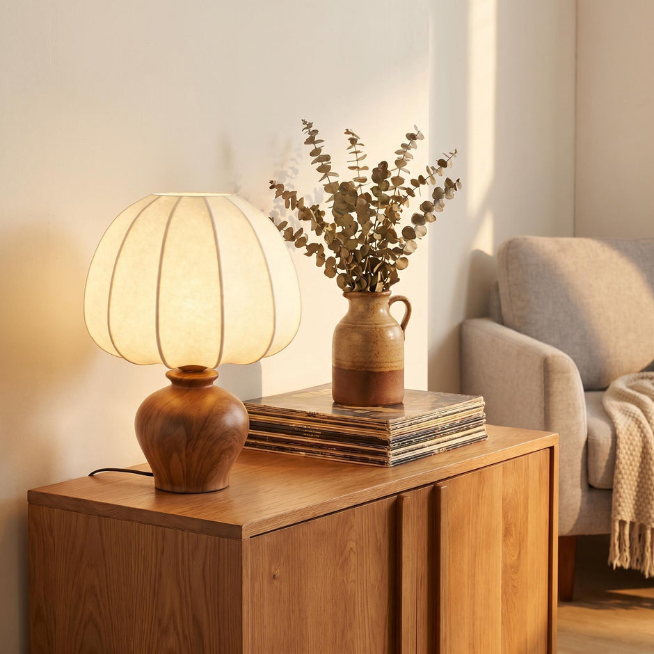LUMEVOID | Retro ceramic imitation silk lamp – Wabi-Sabi Warmth for Your Home