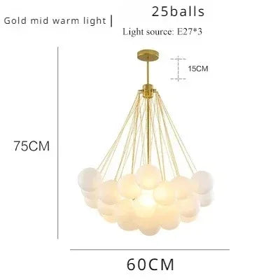Karlene Frosted Ball Chandelier