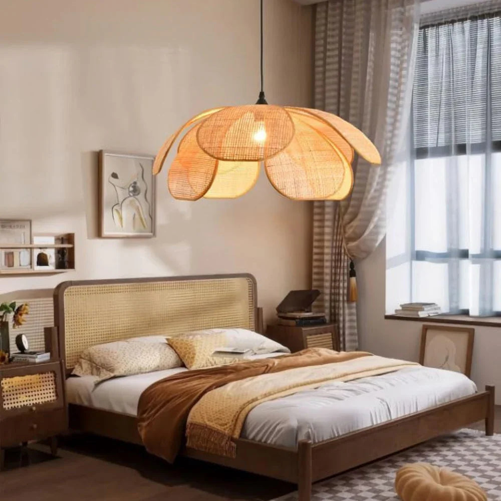 Florale Rattan Pendant