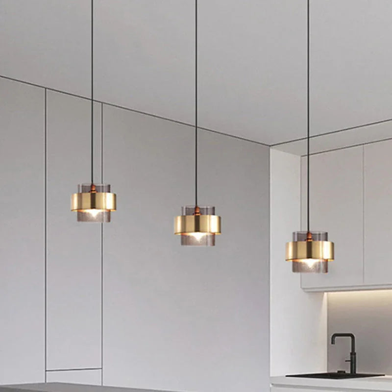 Round Ring Glass Pendant Light
