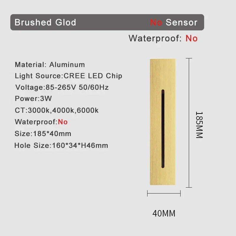 Shadee Motion Sensor Stair Wall Light