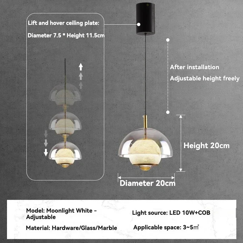 Monnette Alabaster Pendant Light