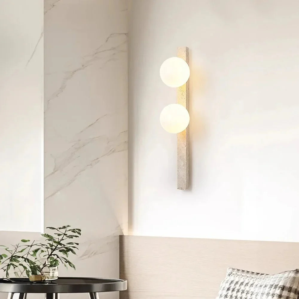 Abigail Travertine Wall Lamp