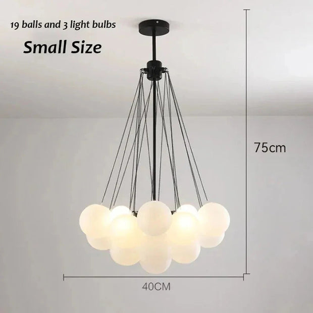 Karlene Frosted Ball Chandelier