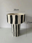 Vero Striped Ceramic Vase