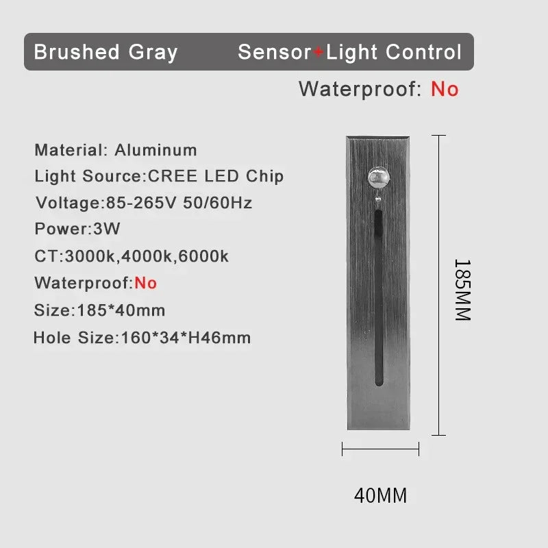 Shadee Motion Sensor Stair Wall Light