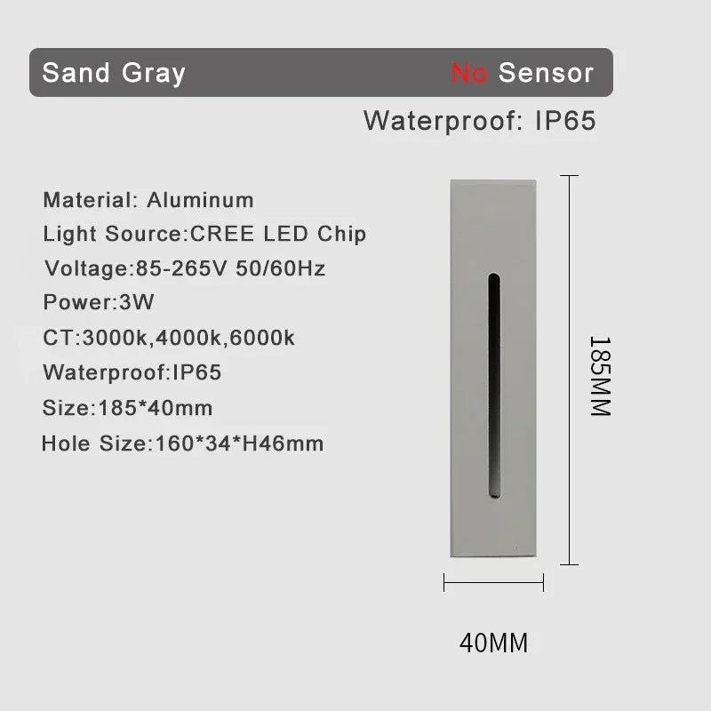 Shadee Motion Sensor Stair Wall Light