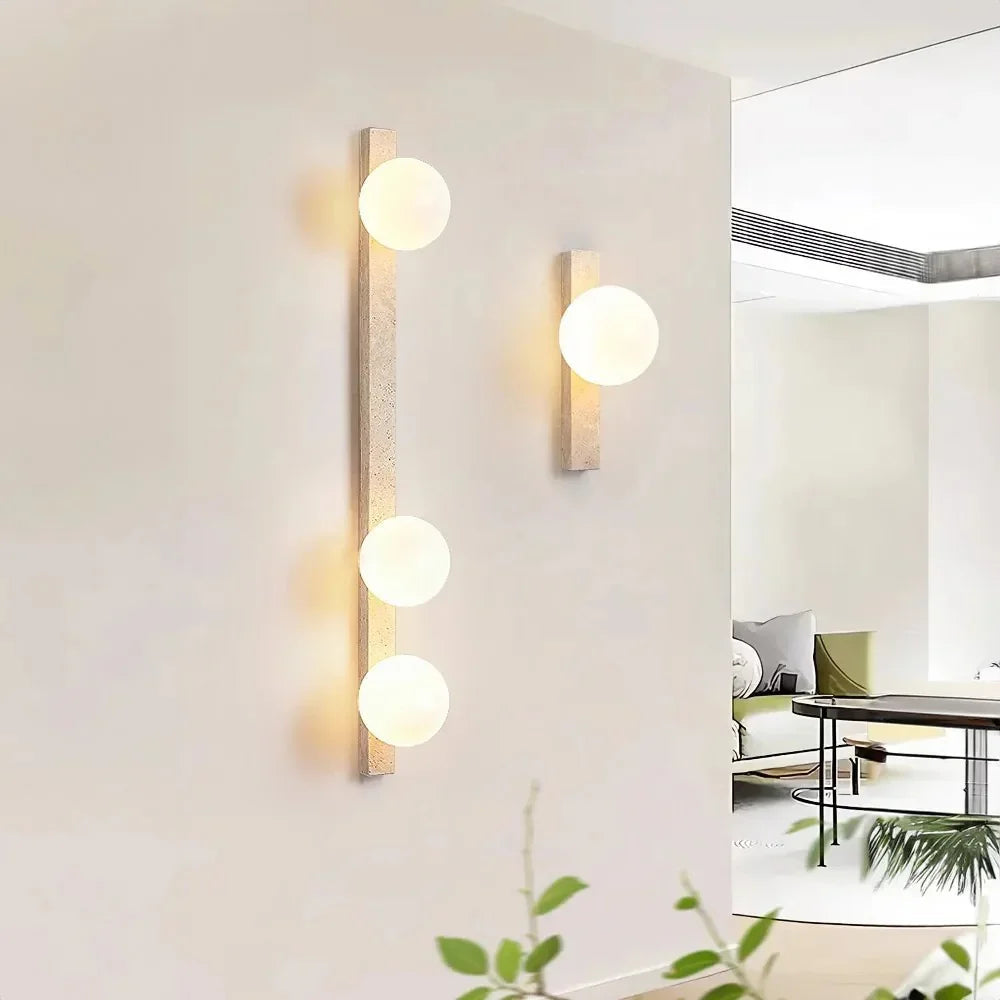 Abigail Travertine Wall Lamp