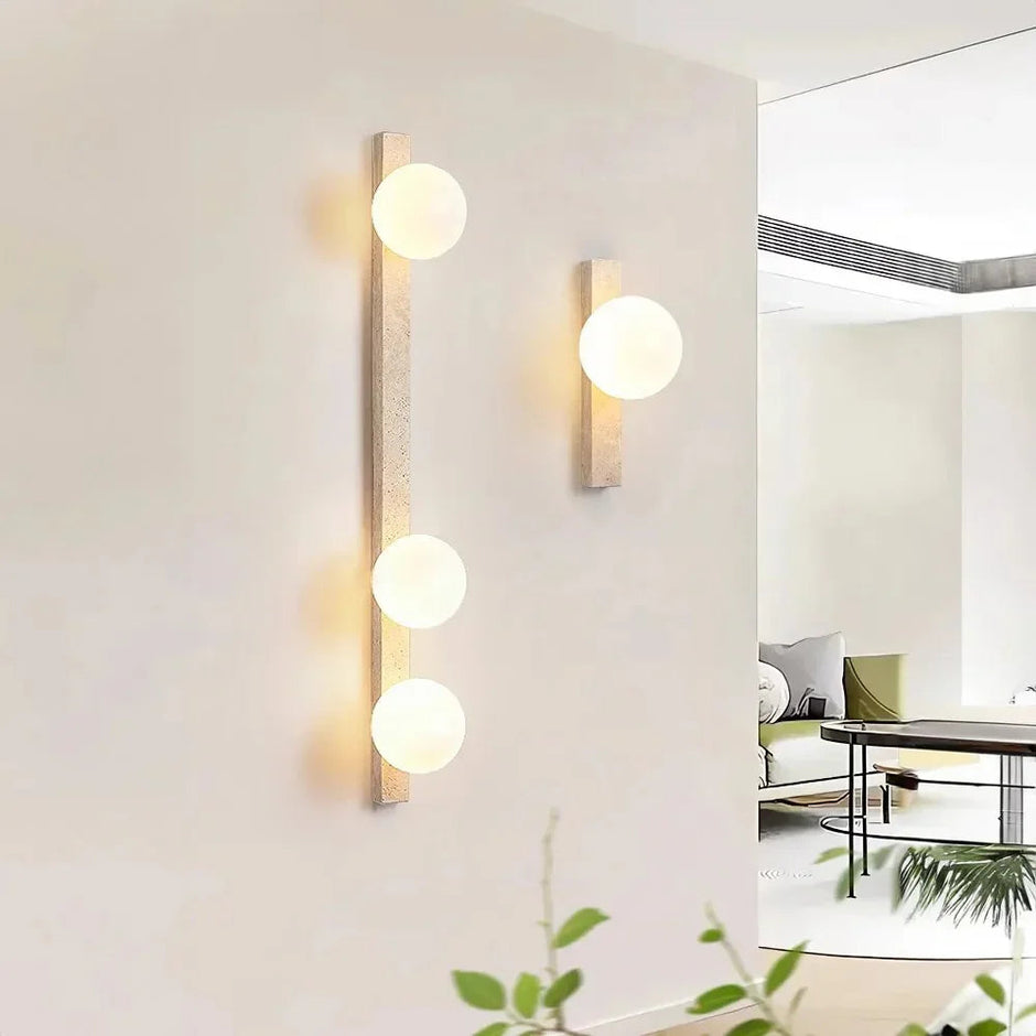 Abigail Travertine Wall Lamp