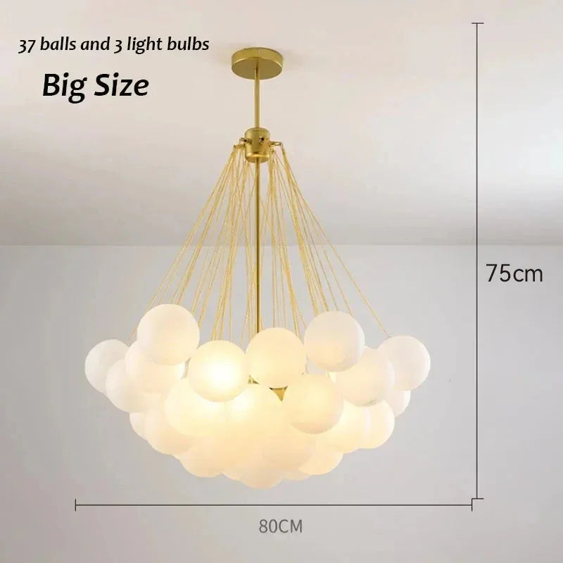 Karlene Frosted Ball Chandelier