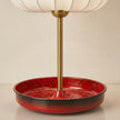 Artisanal Red Ceramic Table Lamp | Vintage Warm Light for Bedroom & Living Room