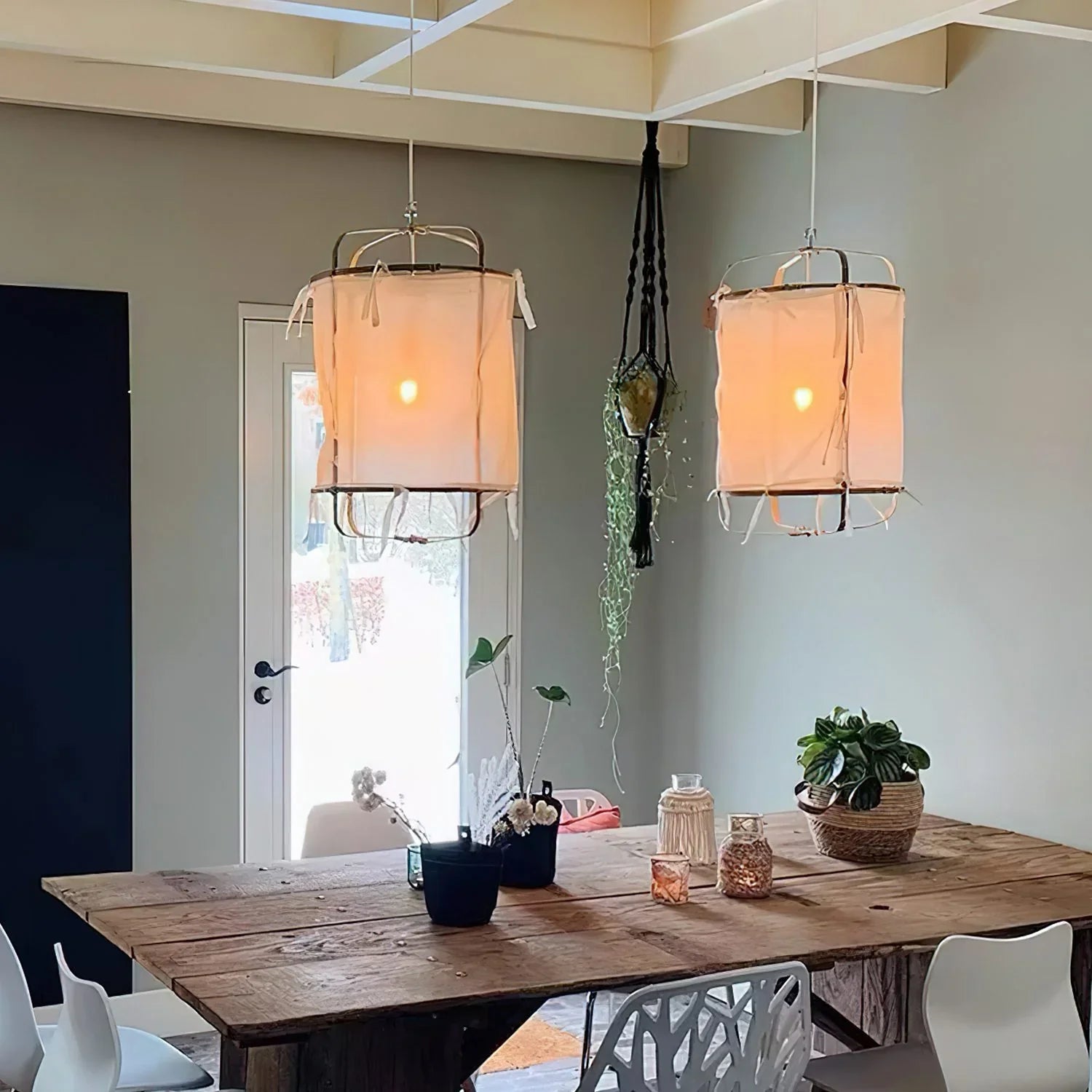 Elin Bohemian Bamboo Pendant Lamp
