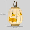 Traditional Chinese Fabric Lantern Shade Wood USB LED Table Lamp For Living Room