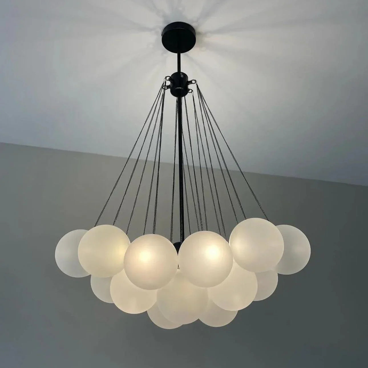 Karlene Frosted Ball Chandelier
