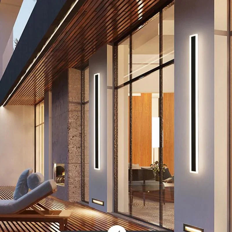 Myerna Linear Metal Outdoor Wall Light