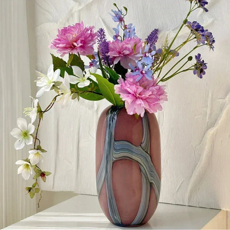 Hamish Striped Glass Vase