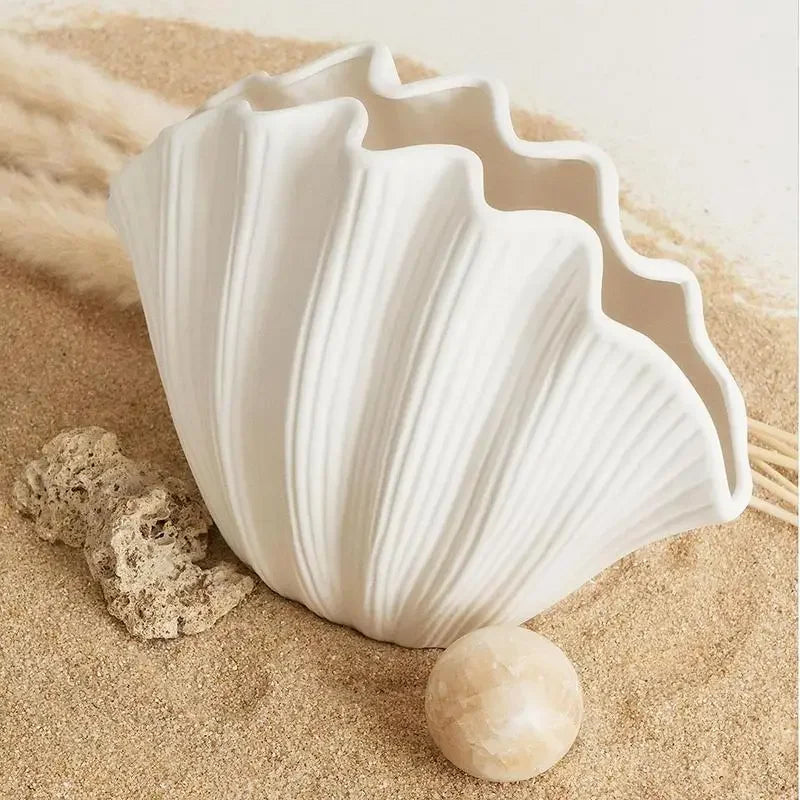 Ceramic Sea Shell Vase