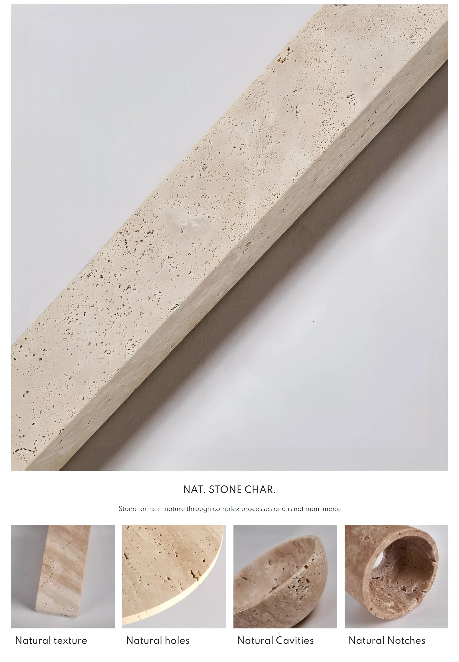 Abigail Travertine Wall Lamp