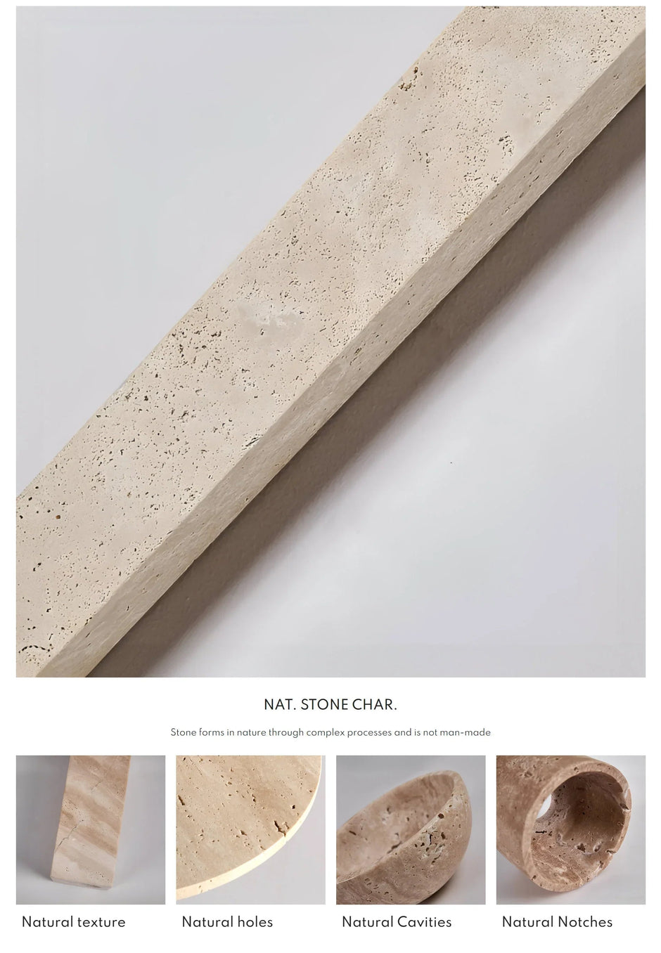 Abigail Travertine Wall Lamp