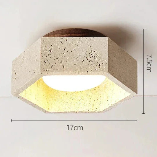 Francesca Travertine Ceiling Lamp
