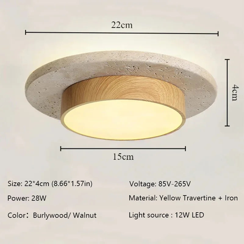 Misteha Travertine Ceiling Lamp