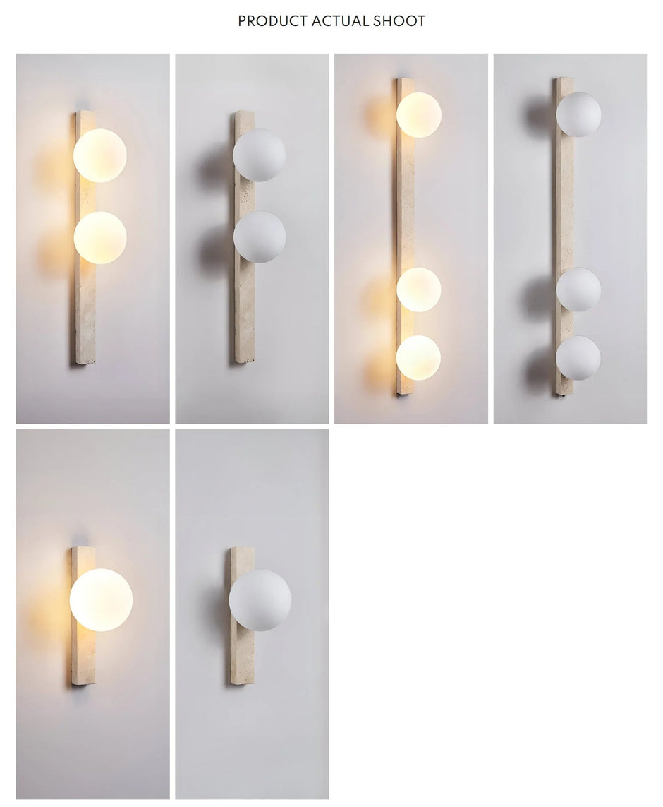 Abigail Travertine Wall Lamp