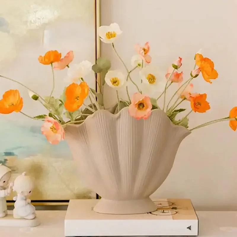 Ceramic Sea Shell Vase