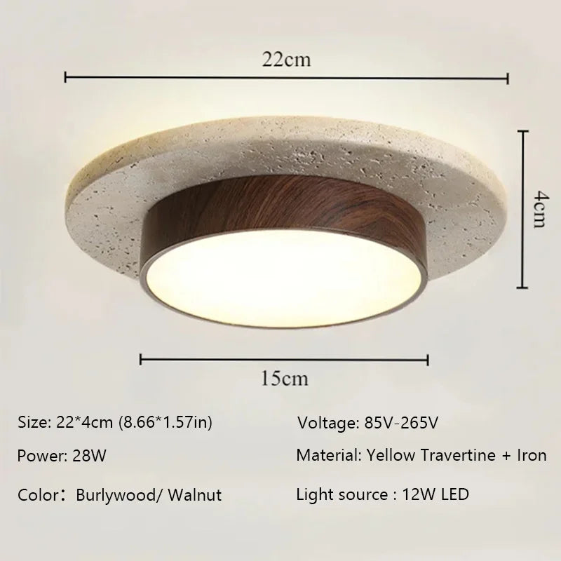 Misteha Travertine Ceiling Lamp