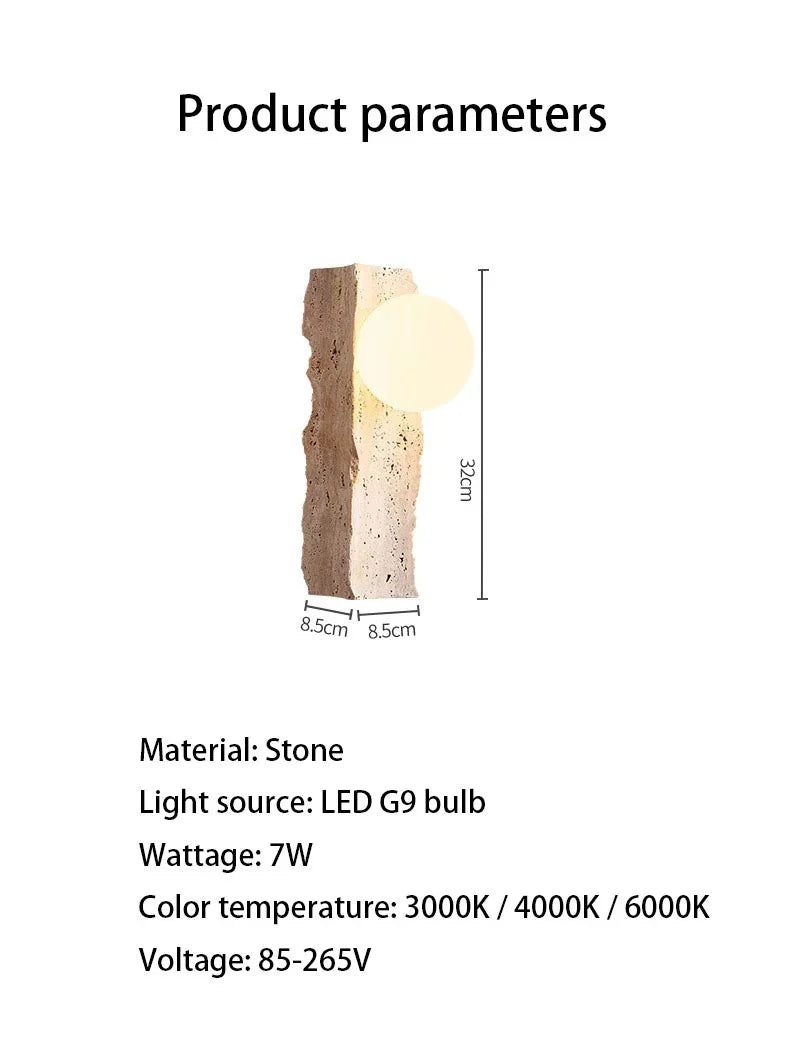Koda Travertine Wall Lamp