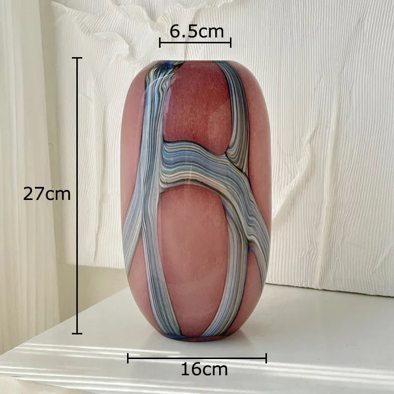 Hamish Striped Glass Vase