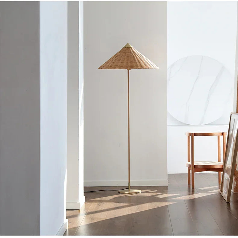 Akira Rattan Floor Lamp