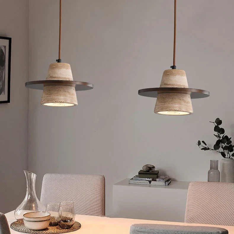 Genevieve Travertine Pendant Lamp