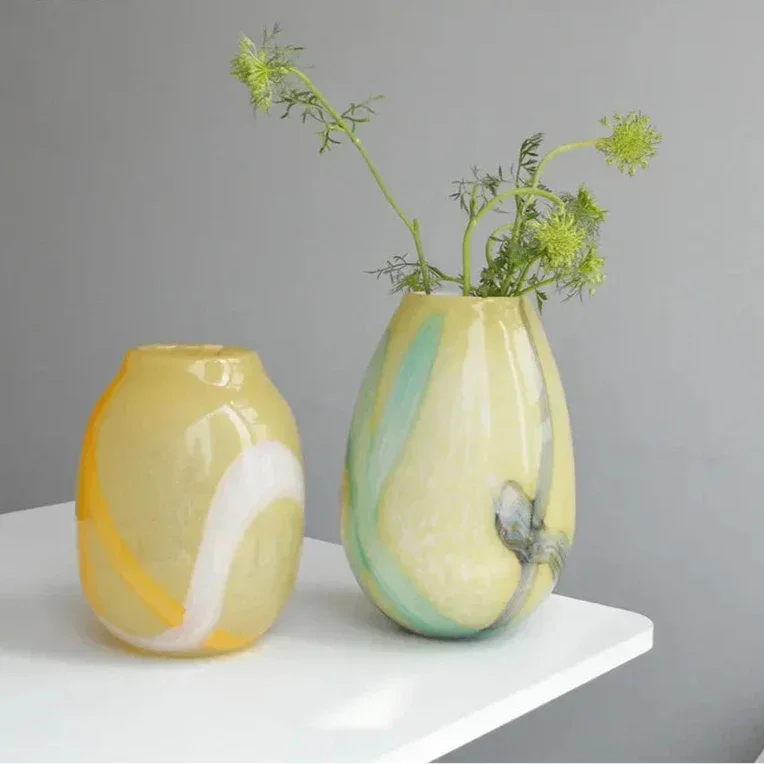 Hamish Striped Glass Vase