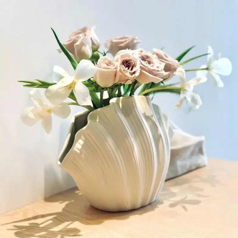Ceramic Sea Shell Vase