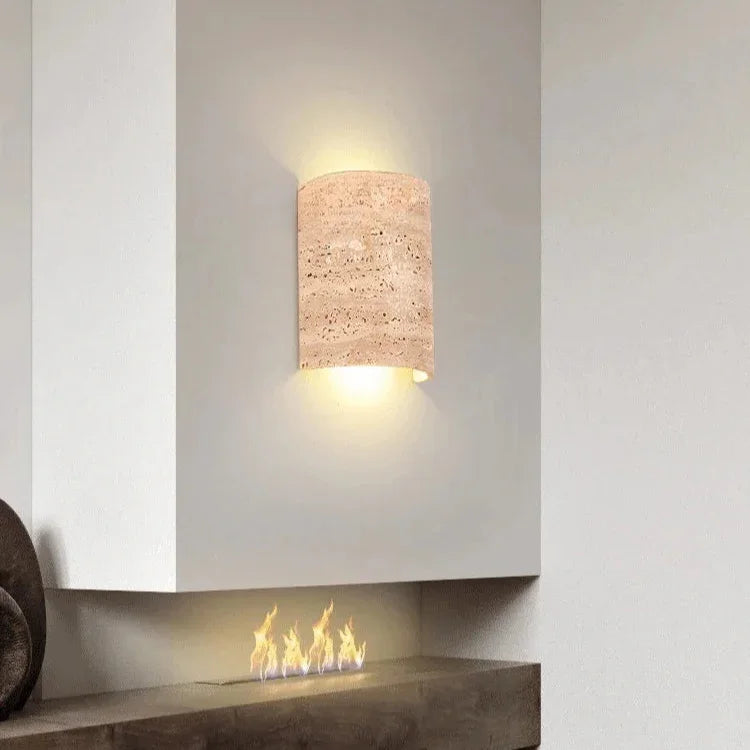 Azrel Travertine Wall Lamp