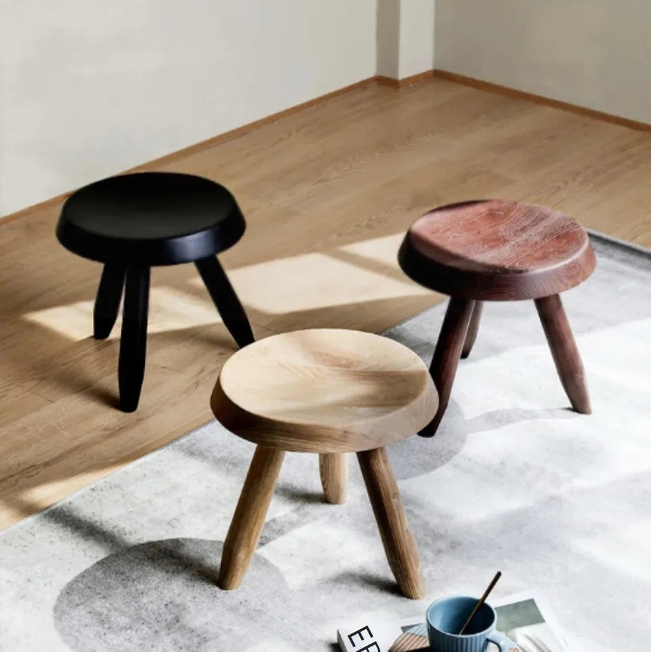 Balinda Wooden Round Stool